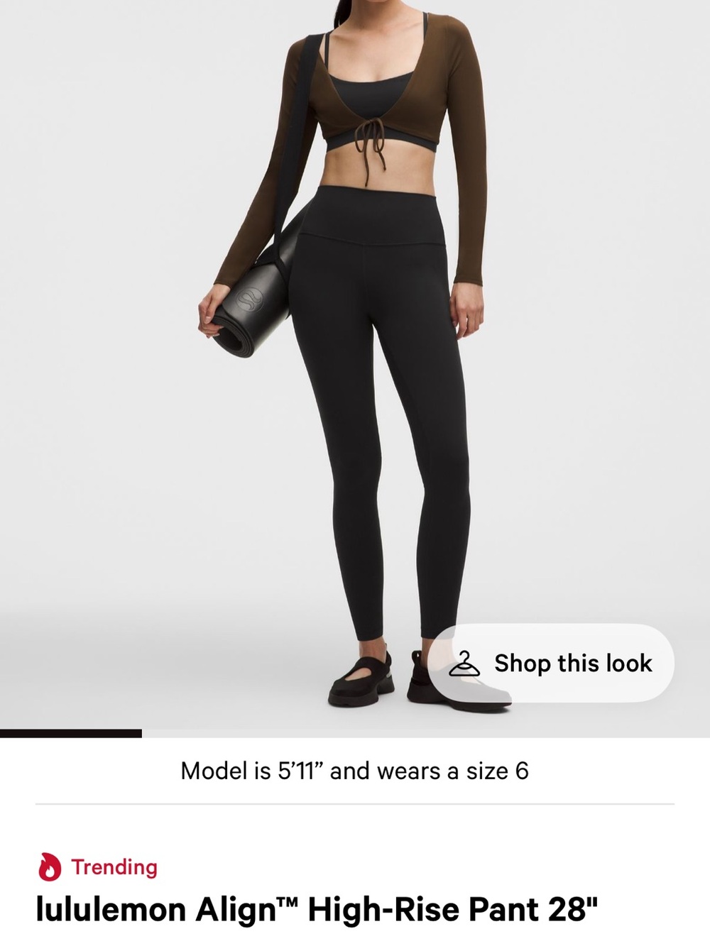 Lululemon Align High-Rise Leggings in Black 28” size 16